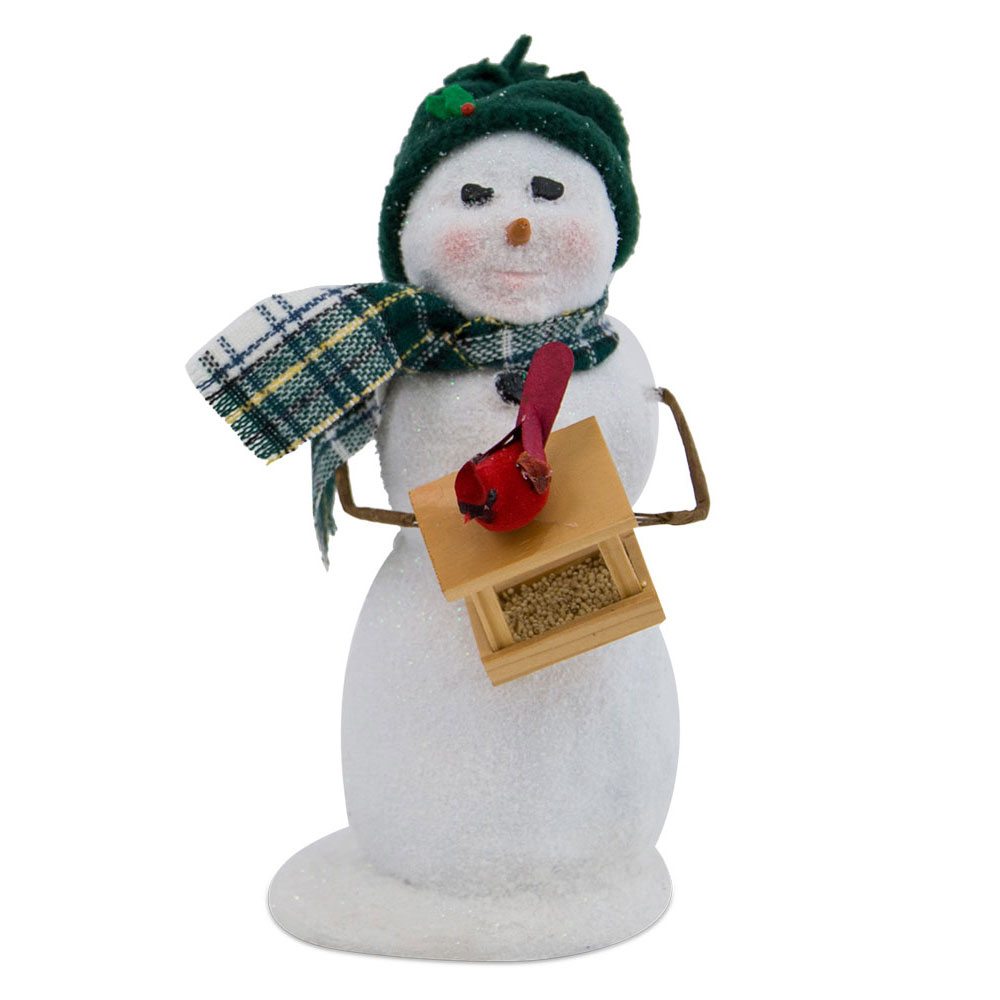 SN3172 - Wooden Duck Shoppe Byers Choice - Snowman with Bird Feeder 2017