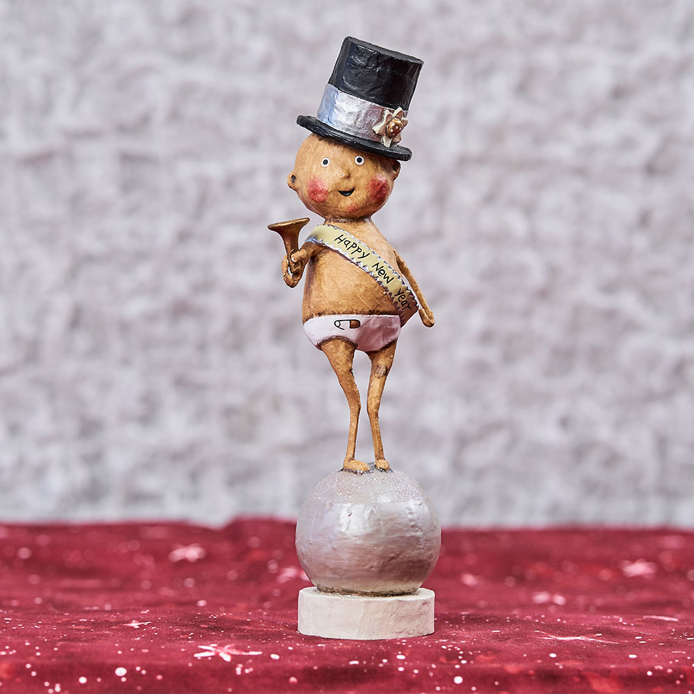 11101-ESC-2018-0420-Day-200267 - Wooden Duck Shoppe Lori Mitchell Figurine - Baby New Year Figurine